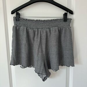 Aeropostale Textured Gray Waffle Knit Sleepwear Shorts